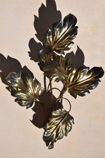 Vintage Large Brass Leaf Branch Light Hans Kogl Metal Lamp MCM Hollywood Regency picture