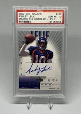 2002 UD Graded Ashley Lelie 185 Denver Rookie Auto /250 Upper Deck GEM MT PSA 10 picture