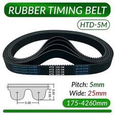 HTD Timing Belt 5M 5mm Pitch 25mm Wide CNC/ROBOTICS - Single Sided Toothed Belts picture