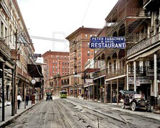 1910 New Orleans St. Charles Avenue from Canal Street 14 x 11