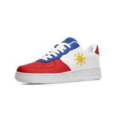 Philippines Flag Sneakers, Philippines Colors Unisex Vegan Leather Sneakers picture