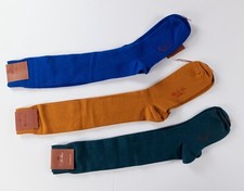 (NO CUSTOMS TAX) 3 pairs LORO PIANA green blue yellow long cashmere socks Large picture