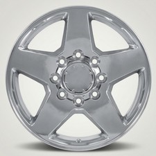 8 Lug Polished 5 Spoke SINGLE Wheel 2011-2026 Chevy Silverado GMC Sierra 2500 picture
