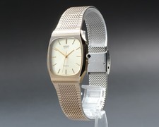 Vintage 1982 [Near MINT] SEIKO Dolce 5931-5450 31mm Gold Dial Mens Qz Watch picture
