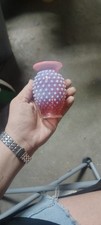Vintage Fenton Hobnail Cranberry Opalescent 3.5