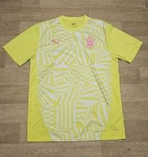 Southampton FC 24/25 Puma Pre Match Third Training Shirt Yellow Pink Size L picture