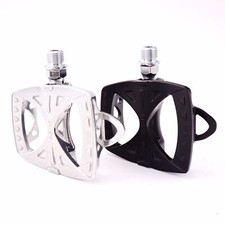 MKS GR-10 Alloy Racing Track Fixed Gear Wide Platform Bicycle Pedal Black/Silver picture
