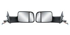 Pair Left+Right Side Towing Mirror Power BLIS Black Cover For 19-25 RAM 2500 picture