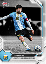 2026 Topps Now Lionel Messi #VAR3 Argentinas Record Goal Scorer (126) Card picture