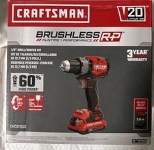 CRAFTSMAN V20 1/2 Inch Drill/Driver Kit with 2 Batteries and Charger (CMCD725D2) picture