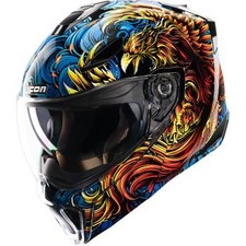 Icon Threshold Modular Helmet Full Face - Burn Birdie Blue - Adult Size Small picture