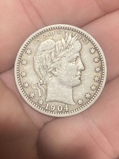 1904-O Barber Quarter VF Details picture