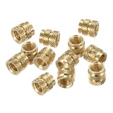 120pcs Knurled Insert Nut M4 x 6mm L x 6mm OD Female Brass Embedding Nut picture