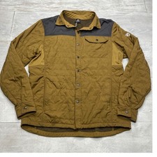 Kuhl The One Shirt Jac Mens Medium Brown Quilted Fleece Lined Jacket 15865 picture