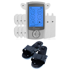 Tens Unit Muscle Stimulator 24 Modes Dual Channel Massager with 10 Pads Slippers picture