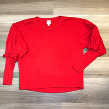 Maeve by Anthropologie puff sleeve sweatshirt with bow detail sleeves  $118 picture