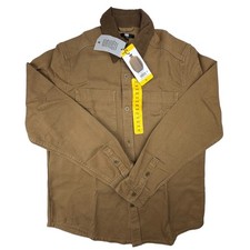 Frye Barn Shacket Men's Medium Brown Cotton Corduroy Collar Shirt Jacket NEW picture