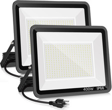 2 Pack 400W LED Flood Light Outdoor,2400W Equivalent 50500LM 5000K Daylight Whit picture
