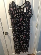 BNWT  Torrid Disney The Little Mermaid MIDI Mesh T Shirt Dress Size 3X(22-24) picture