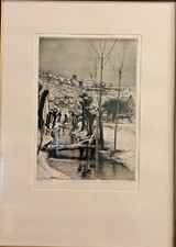 Paul Geissler Original Signed Etching  Print of Rothenburg ob der Tauber Germany picture