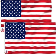 Anley 2 Pack 4x6 Feet American Flag US Flag - USA Flags US Banner Polyester picture