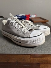 Size 8 - Converse Chuck Taylor All Star Move Platform Low Barely Grey W picture