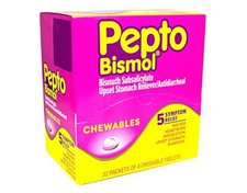 Pepto Bismol Chewables Dispenser - 32 Packs of 4 -1 BOX picture