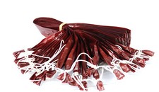 25 - 1.5 in x 20 in. Summer Sausage Mahogany Fibrous Casings Hold 2 Lb ea   50lb picture