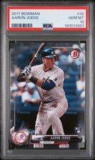 2017 Bowman AARON JUDGE RC Paper Rookie PSA 10 GEM MINT #32 picture