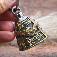 Never Ride Faster Than Your Angel Can Fly Motorcycle Biker Bell With Bell Hanger picture