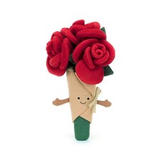 Red Rose Flower Bouquet Toy Soft Plush Stuffed Gift Birthday Wedding Present DHL picture