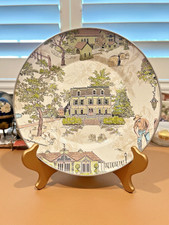Vintage Retired Mackenzie Childs Aurora Farm 10” Dinner Plates Enamel Farmhouse picture