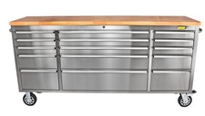 JEGS 72 in. 15-Drawer Rolling Tool Cabinet [Stainless Steel] picture