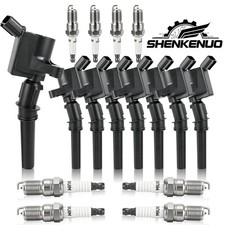 8PCS paquete de bobina de encendido y bujía de iridio for Ford F150 4.6L 5.4L picture