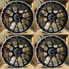 4PCS 19 x 9.5 JDM Rays Style Wheels 5x114.3 ET:40 CB:73.1 Alloy Rims Satin Black picture