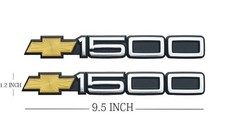 2pcs Fits For 88-98 1500 Truck Fender Emblem 15114051 (Yellow) picture