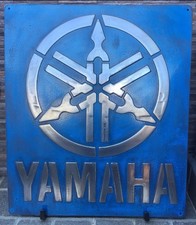 Yamaha Vintage Metal Sign 20x24 Handmade 3D Aluminum Relief Garage Decor picture