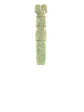Pre-Columbian Jade Bird-Celt Pendant With Large Headdress 300-700 CE picture