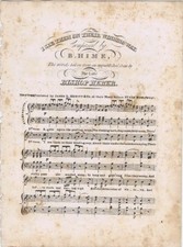 I See Them On Their Winding Way, Bishop Hener, 1842-43, antique sheet music picture