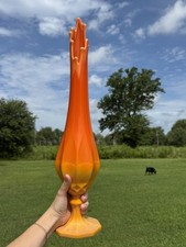 LE Smith Bittersweet Pedestal Dominion Swung Vase 22 1/4 Inches Tall | MCM picture