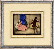 Antique Raphael Tuck Jennie Harbour “A Victorian Poet” Framed Print Art picture