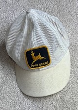 Vtg 70’s John Deere Trucker Hat Louisville KY Mfg USA  Snapback Cap White picture