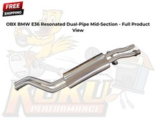 OBX BMW E36 325i 325is 328i M3 Resonated Mid Pipe Stainless 1992-1998 picture