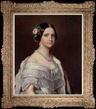 Hand Painted Old Master-Art Antique style Oil Painting female girl On Canvas picture