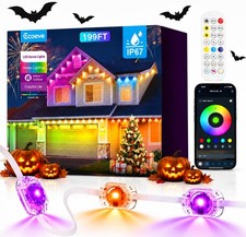 Ecoeve Permanent Outdoor Lights for House, 199ft Christmas RGB+IC Lights picture