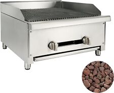 24'' Commercial Charbroilers W/Lava Rock 2 Burners Restaurant Equipment BBQ picture
