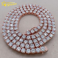 2-6.5mm Iced Out Moissanite Tennis Chain Necklace Bracelet S925 Sterling Silver picture