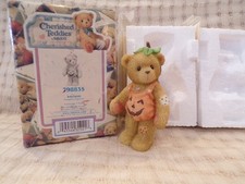 NIB 2000 Cherished Teddies Adelaide Pumpkin Halloween Bear Figurine #798835 picture