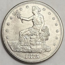 1875-S Trade Dollar AU Details picture