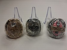 3pcs 2025 FFL Fantasy Football Championship Rings with Stands picture